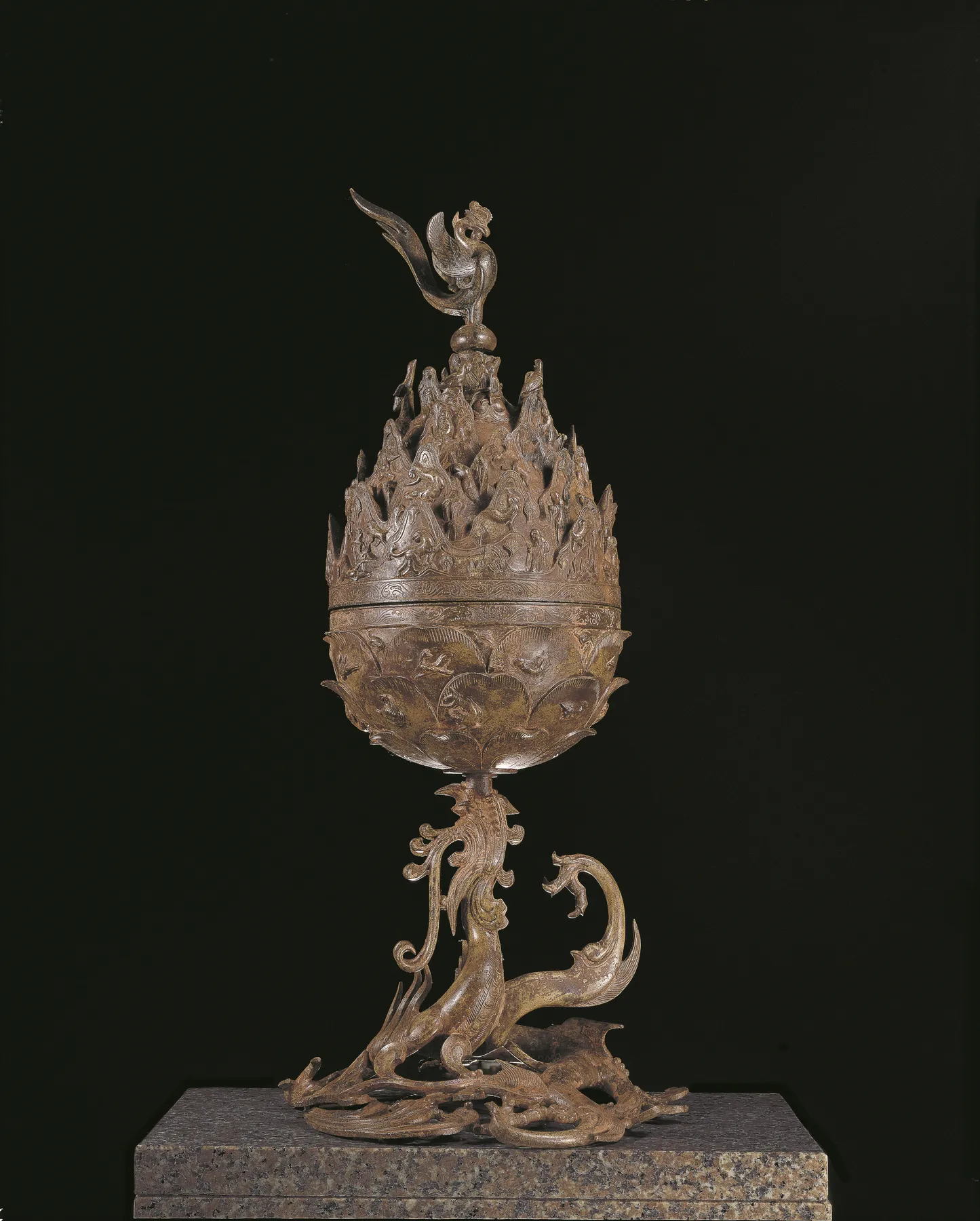 Baekje gilt-bronze incense burner