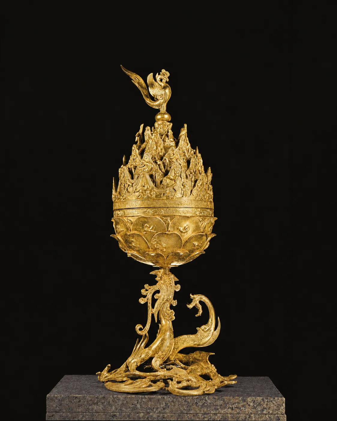 Baekje gilt-bronze incense burner (reconstructed)