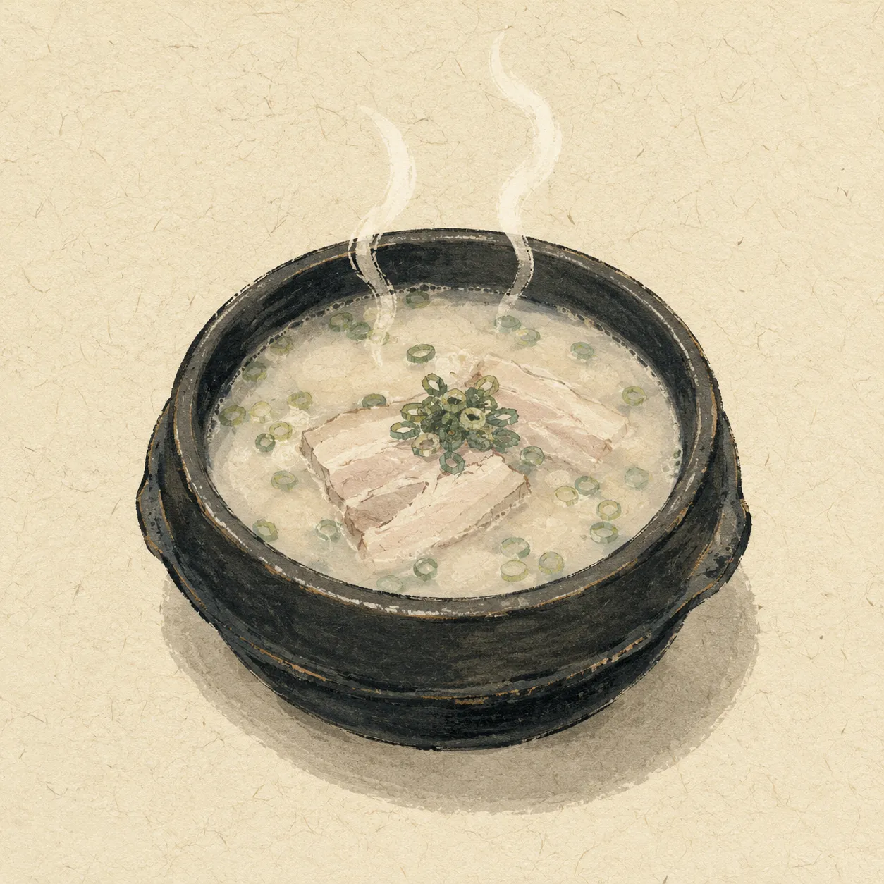 A ttukbaegi of dwaeji-gukbap
