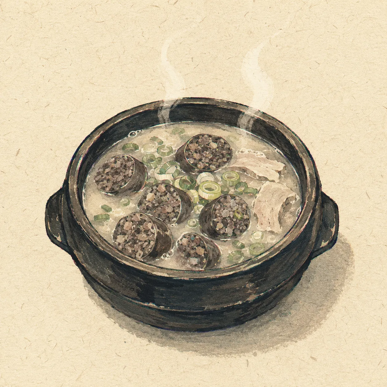 A ttukbaegi of sundae-gukbap