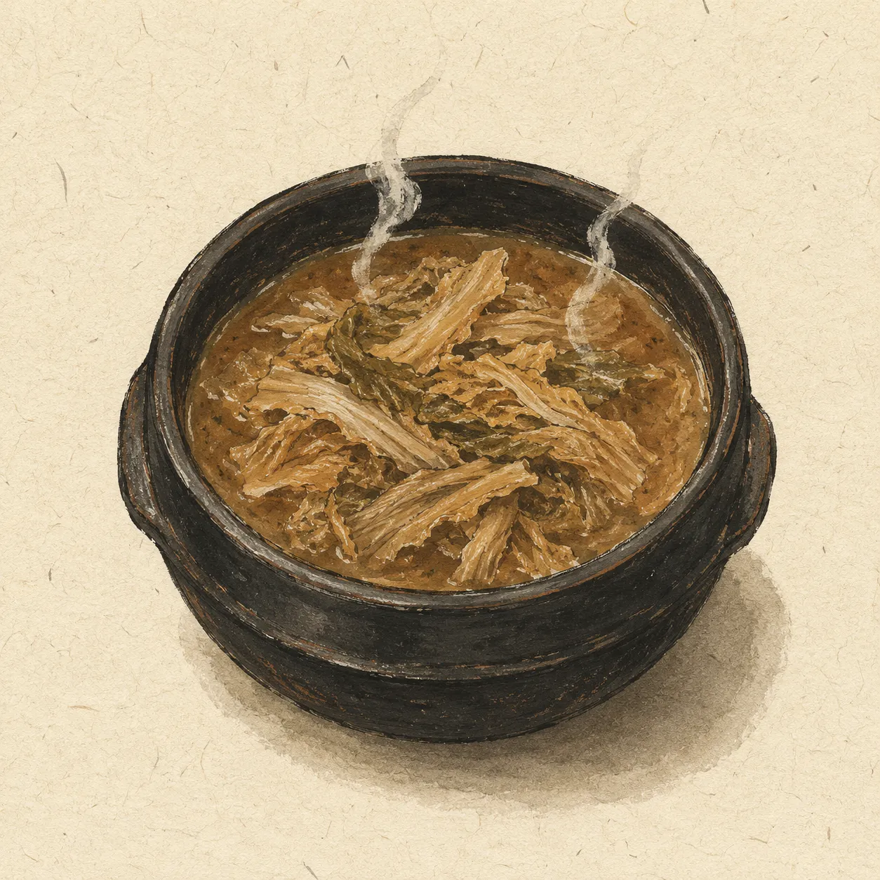 A ttukbaegi of ugeoji-gukbap